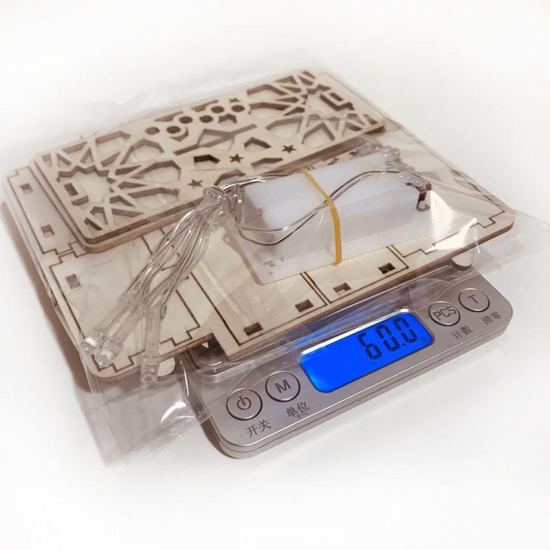 Folulus Мусульманин Ледейд Мубарак Деревянные подарки могут быть украшением «сделай сам» для Ид аль-Фитр