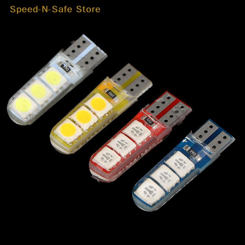 Светодиодная лампа W5W T10 5050 6SMD, термостойкая, для автомобильного интерьера и подсветки номерного знака