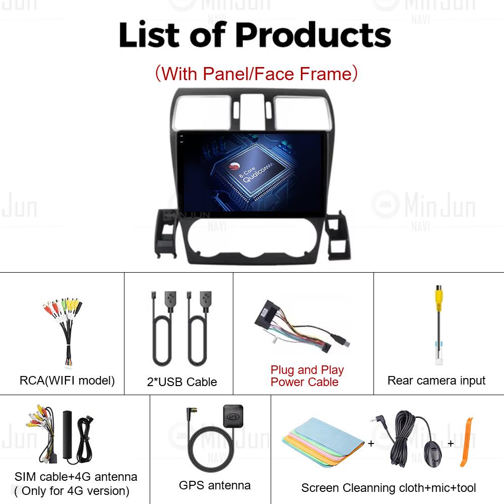 Android 14 Авто Qualcomm Автомобильное Радио для Subaru Forester 4 SJ WRX XV 2015 - 2018 Мультимедийный Плеер Навигация Головное Устройство Carplay