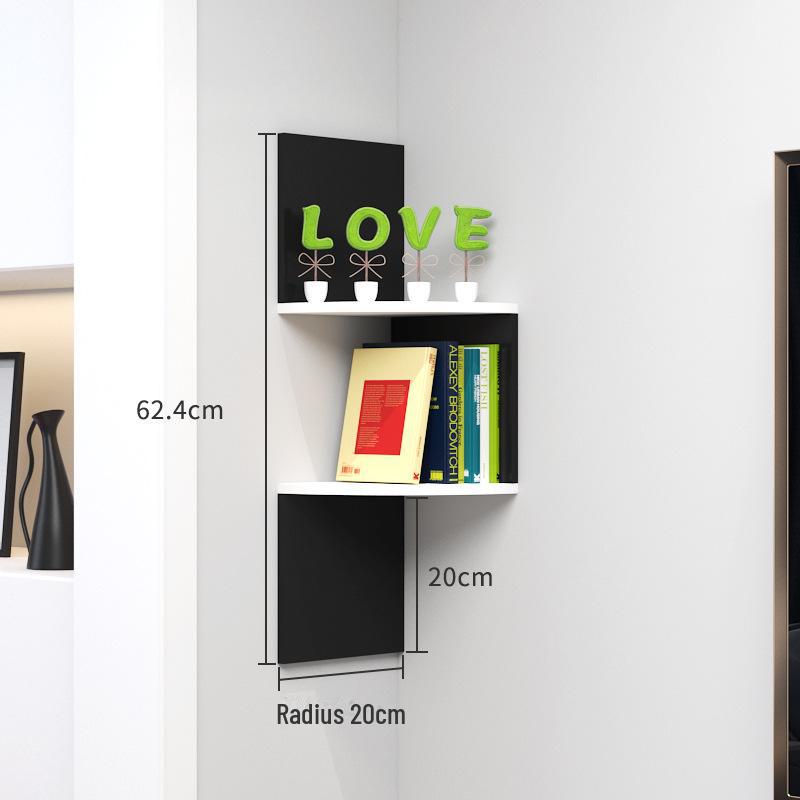 Угловая настенная полка без перфорации - треугольная кухонная книжная полка и шкаф