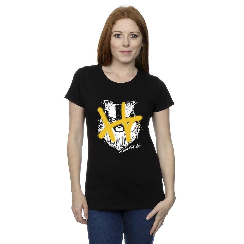 Harry Potter Womens/Ladies Hufflepuff Pop Spray Cotton T-Shirt