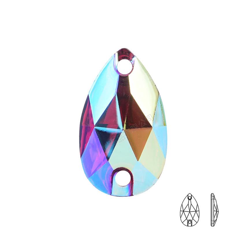 Капля воды из смолы, сшитая вручную, с плоским дном, аксессуары своими руками, декоративная одежда, головные уборы, обувь и шляпы, свадебное платье, плоская пряжка