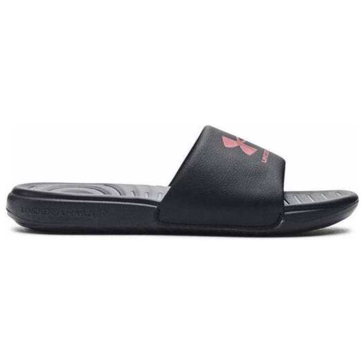 (WMNS) Under Armour Ansa Fixed Slide 'Black Pink Elixir' Women's 3023772-007