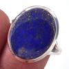 Кольцо из чистого серебра 925 пробы с натуральным лазуритом ручной работы S.10 k6q71