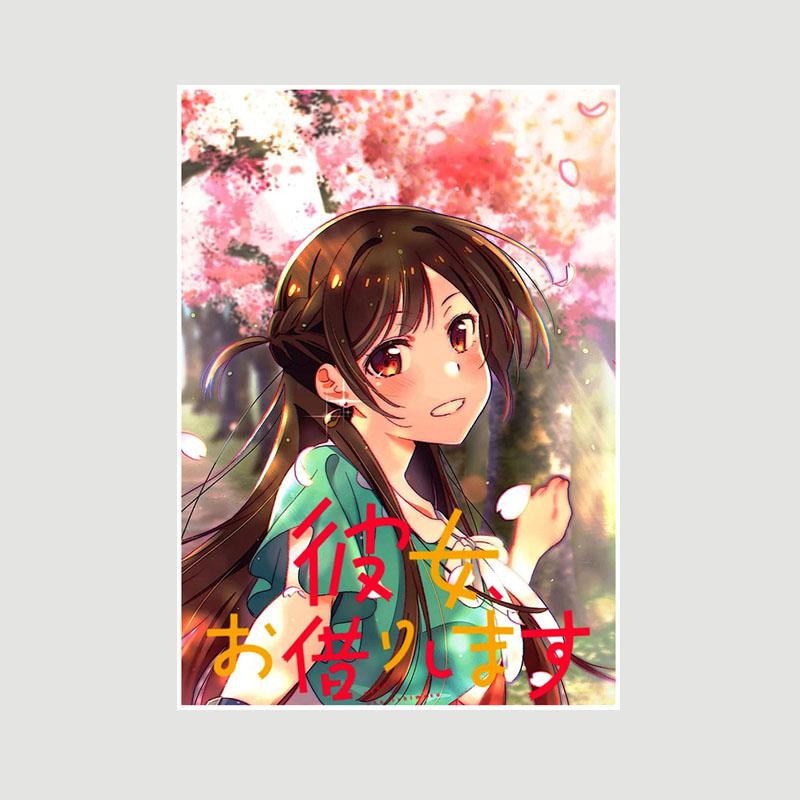 Домашний декор Картина Милая маленькая Лоли Аниме Девушка Плакат Милая Лолита Манга Фигурка Белые бумажные постеры и принты Бар Спальня Украшения Фреска