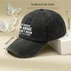 Letter Printed Hats for Men and Women, Retro and Versatile Soft Top, Curved Brim, Small Baseball Cap with Face, Outdoor Leisure
