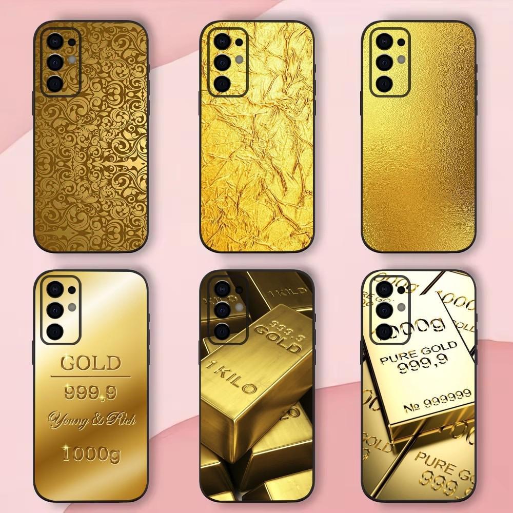 Золотой Чехол Для Телефона С Рисунком Денег Для Samsung S24,S21,S22,S23,S30,Ultra,S20,Plus,Fe,Lite,Note,10,9,5G Черный Мягкий Чехол