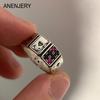 Zircon Playing Card Ring for Women Creative Personality Thai Color Tail Ring Bague Femme Anel Anillos