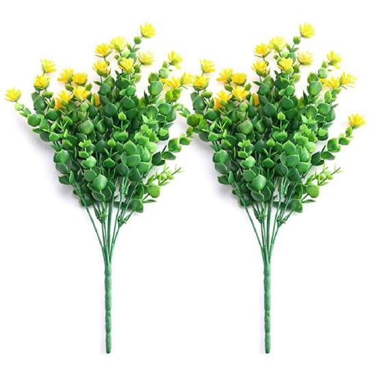 2 шт. искусственные цветы долговечные яркие реалистичные искусственные растения для домашнего сада наружное украшение