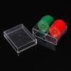 Прозрачная коробка для покерных фишек, акриловая пластиковая прозрачная портативная коробка для фишек, принадлежности для казино, 40 шт., чехол для хранения азартных фишек