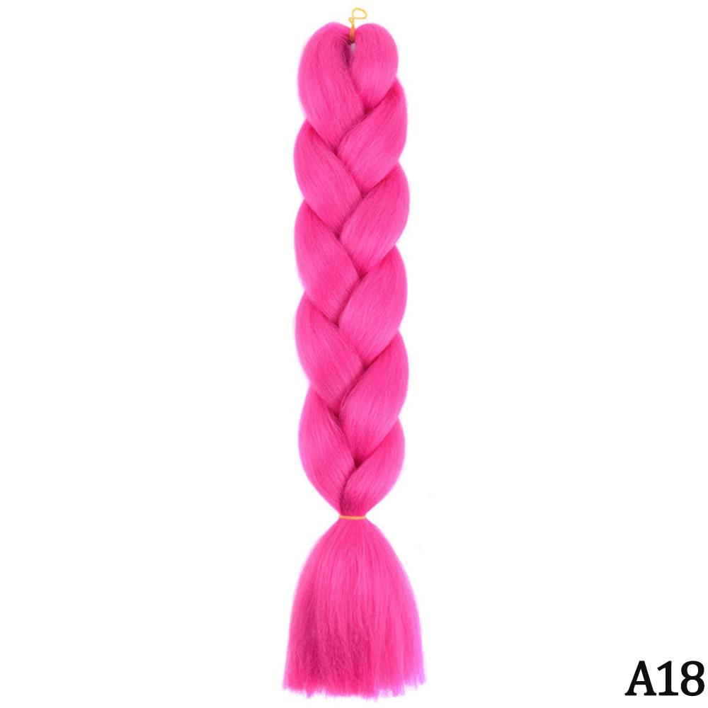 Jumbo Braid 24 дюйма Синтетические плетения волос Ombre Jumbo Наращивание волос для женщин DIY Косы для волос Розовый Фиолетовый Желтый Серый