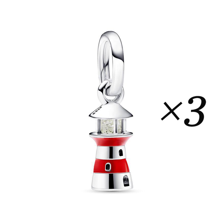 Glow in the Dark Lighthouse Charm for Original Pandora Bracelet DIY Jewelry Gift for Women Friends Family