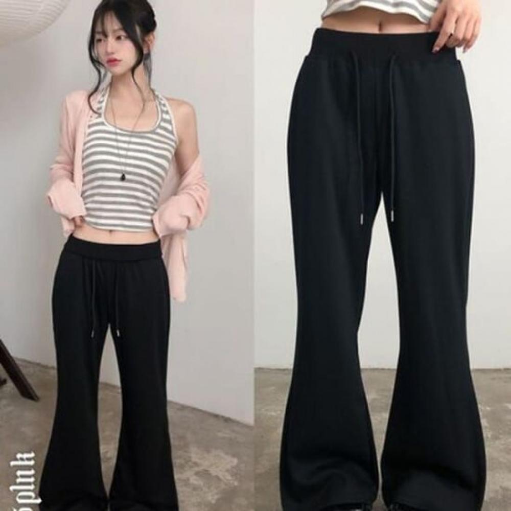 The Pink Kebi Banding Mesh Bootcut Training Pants