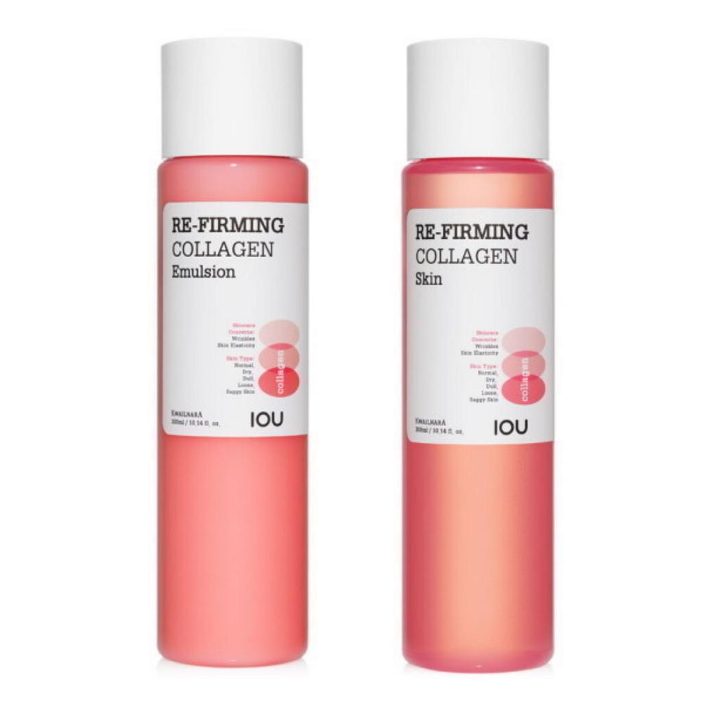 IOU Re-Firming Collagen Skin 300ml + Emulsion 300ml Set
