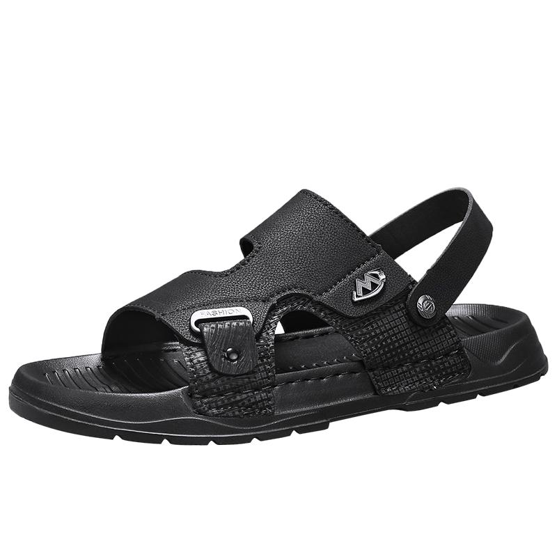 Fashion Summer Beach Men's Sandals Non-Slip Soft Bot Anti-Odor Slippers Dual-Purpose Casual Slip-On Oes Comfortable Home Outdoor Casual