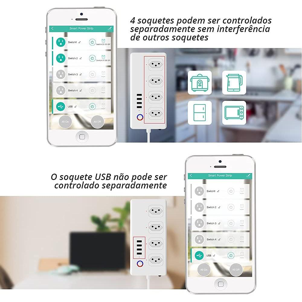Tuya Zigbee Wi-Fi Бразилия Удлинитель Удлинитель Удлинитель Удлинитель Удлинитель Удлинитель Умный Дом Розетка Работает Alexa Google