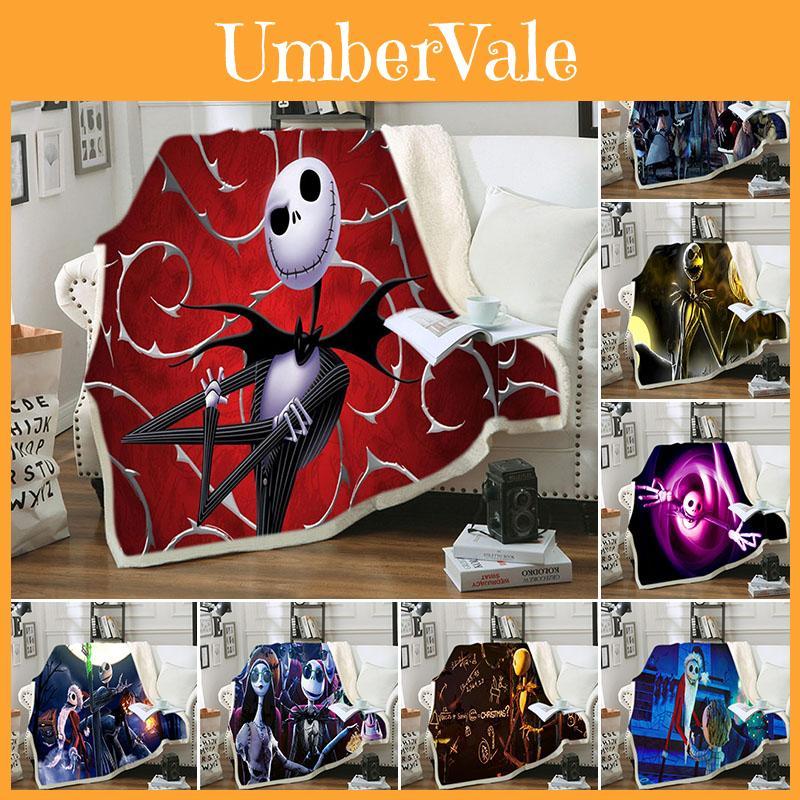 Luxurious Super Soft Polyester Blanket Featuring The Nightmare Before Christmas Theme