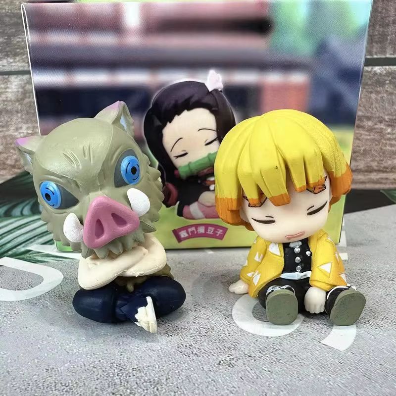 Новинка в наличии Демон Сидячая Поза Плечом к Плечу Слепой Бокс Каваи Камадо Фигурка Действия Настольный Декор Сюрприз-Подарки для Фанатов