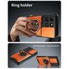 For Honor X6b 4G Magnetic Case Ring Holder Foldable Kickstand TPU PC Phone Cover with Camera Lens Slider
