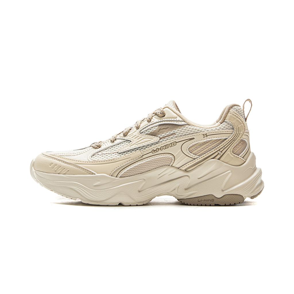 Li Ning Meteor Versatile Retro Dad Shoes Thick Sole Height Increasing Shock Absorption Non-Slip Wear-Resistant Support Low-Top Casual Shoes AGCV358-3