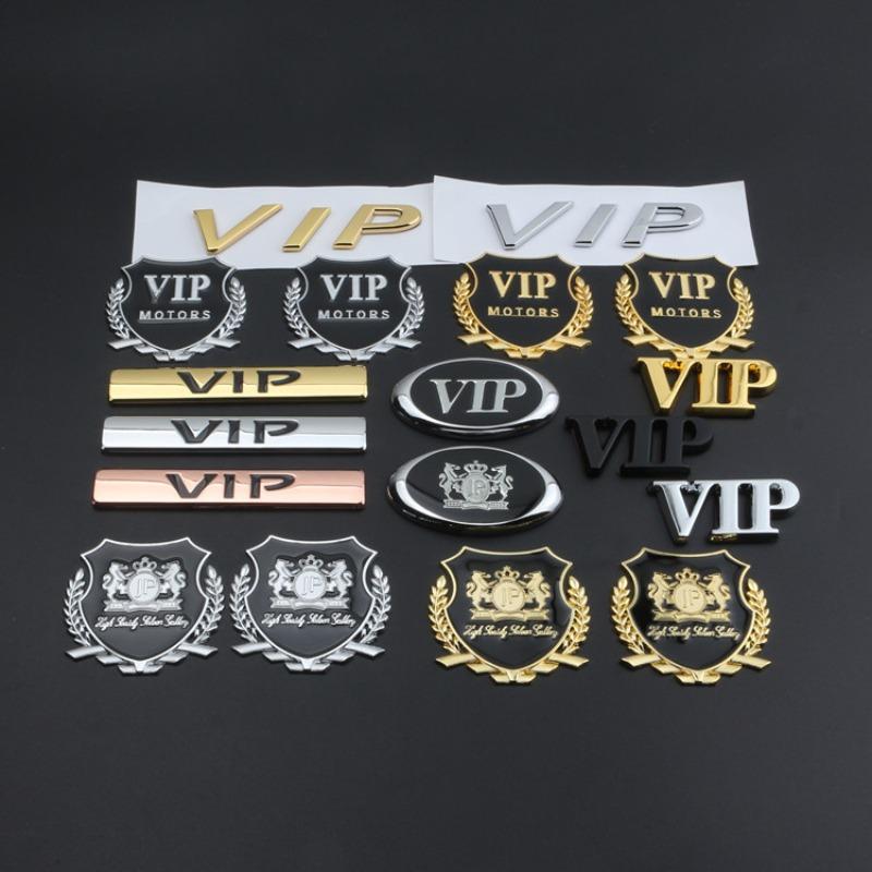 Новый персонализированный VIP логотип автомобиля слово VIP логотип на автомобиль боковой логотип декоративная наклейка модифицированный металлический логотип на багажник наклейка для японского автомобиля