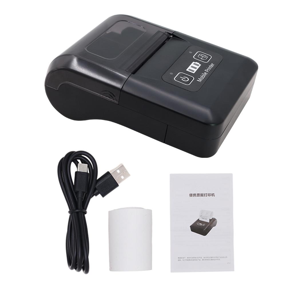 Портативный мини-термопринтер BISOFICE, 58 мм, 2 дюйма, беспроводной BT + USB, принтер для чеков и билетов