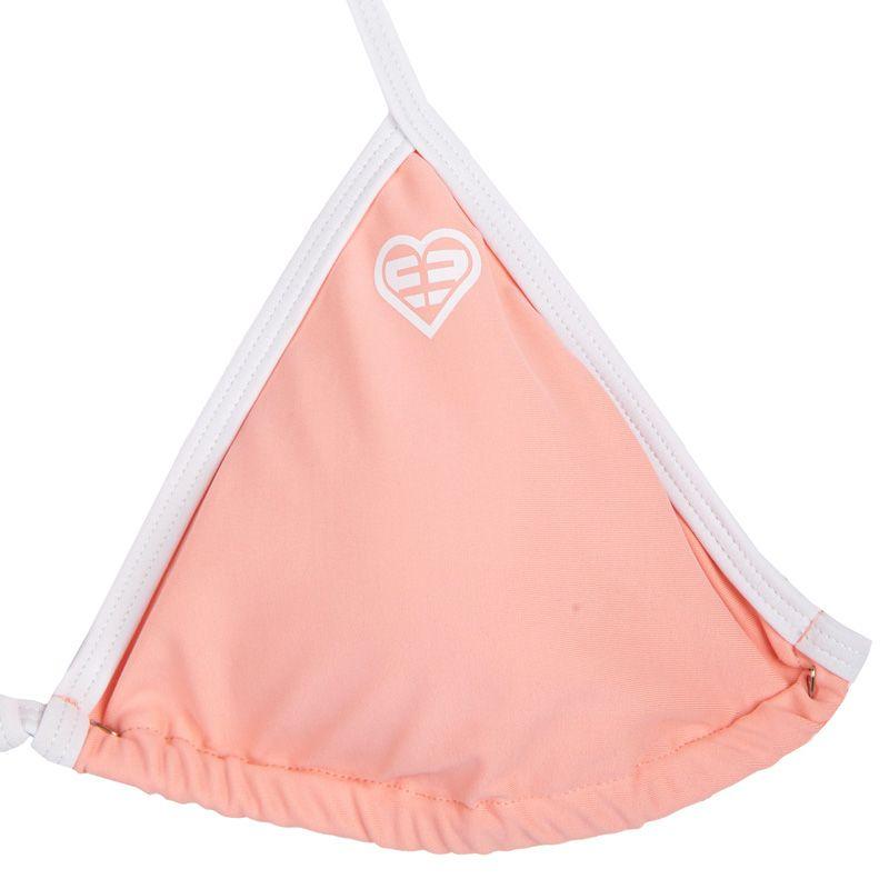 Barbie Pink Swimsuit with White Trim, 2 Pieces, Plain Triangle, Women's FREEGUN