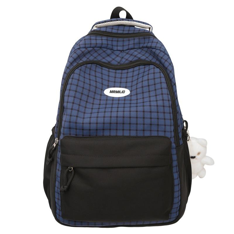 Женский легкий рюкзак большой емкости клетчатый рюкзак для школьников