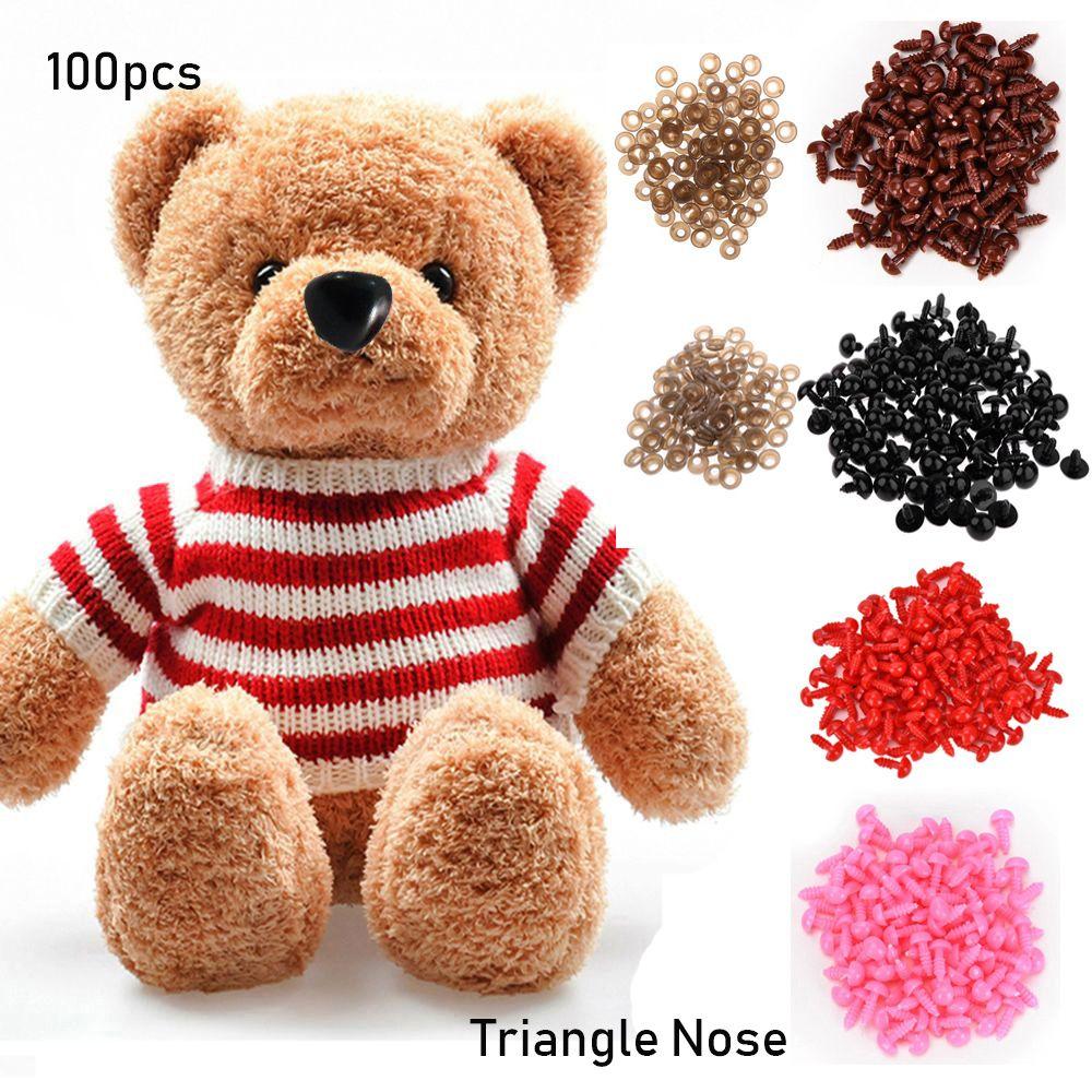 100pcs Plastic Toys DIY Tool Triangle Nose Doll Noses Dolls Accessories Safety Parts