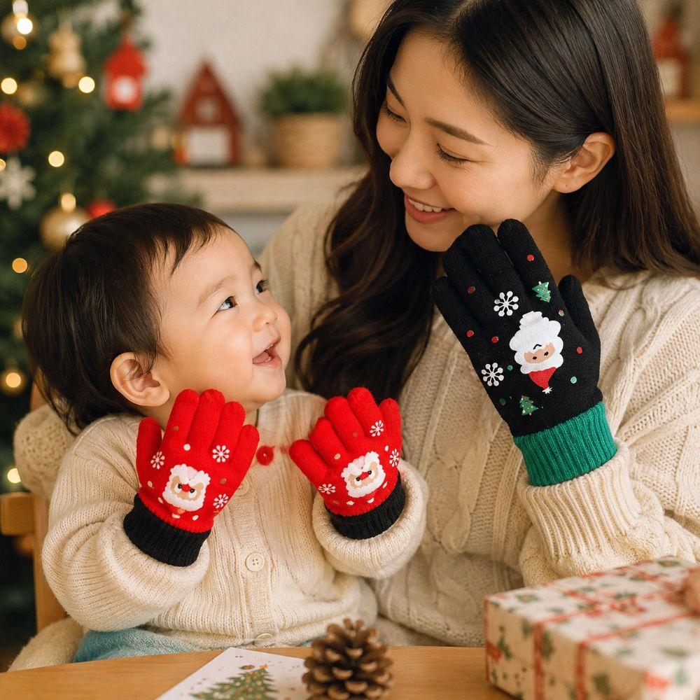 Touchable Screen Touchscreen Gloves Knitted Winter Gloves Festive Cartoon Gloves Christmas Gift