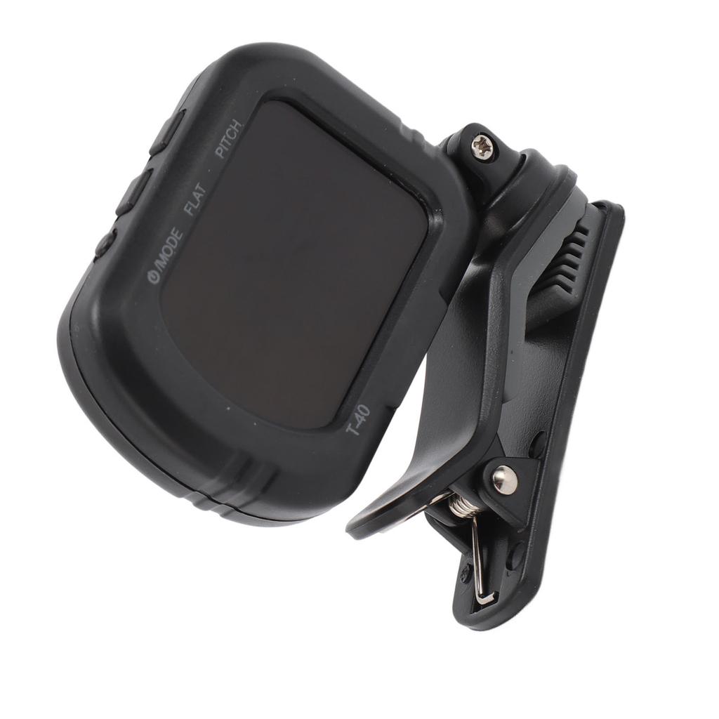 Тюнер для гитары с зажимом, черный ЖК-дисплей, A0 27,5 Гц - C8 4186 Гц, быстрый отклик, скрипичный тюнер для бас-гитары U