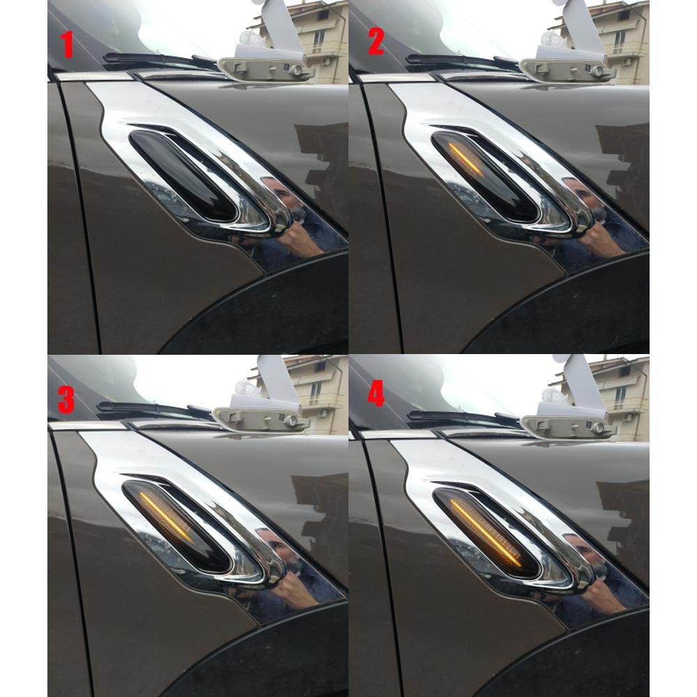 Светодиодный плавный указатель поворота, динамический светодиодный боковой габаритный фонарь, 12 В, боковой повторитель, панельная лампа для BMW, Mini Cooper R60 R61