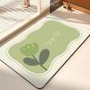 Бытовой Маленький Свежий Коврик Входная Дверь Дверь Противоскользящий Износостойкий Коврик Ванная Комната Дверь в Ванную Комнату Мягкий Коврик из Диатомовой Глины