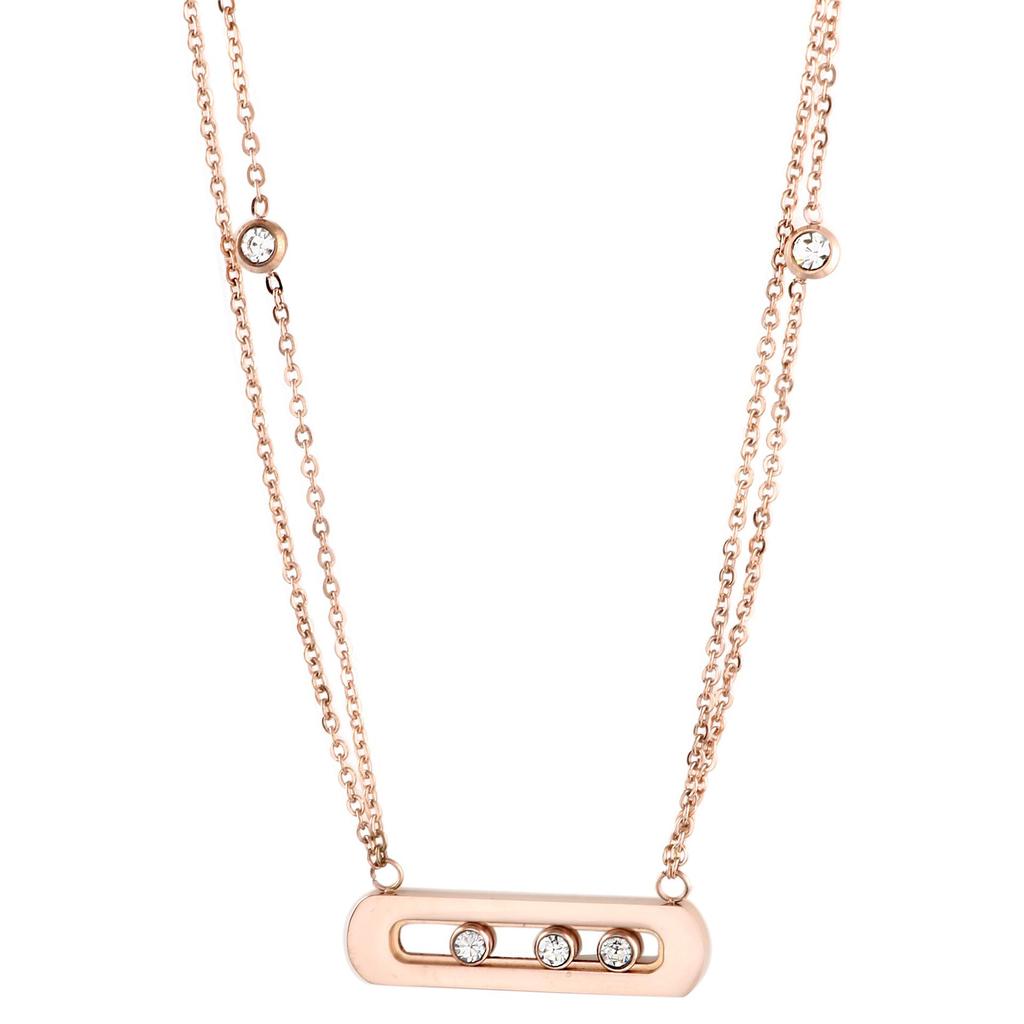 Geometric Jewelry Set: Stainless Steel Diamond-Encrusted Ring, Necklace, Bracelet & Earrings