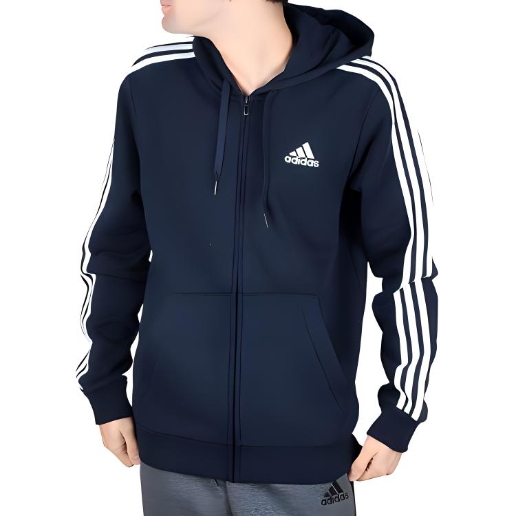 adidas Бесплатная доставка С худи на молнии из флиса AdiClub Essentials с 3 полосками GK9053