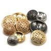 10PCS Carved Golden Hollow Buttons Clothing Handmade Sewing DIY Fashion European Decorative