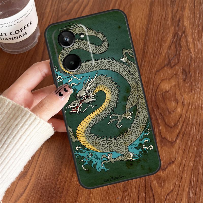 Китайский Дракон Для Realme GT7 Pro GT6 15 10 11 12 13 14 Pro Plus C75 C65 C55 C63 C61 C53 C67 C35 C71 Чехол