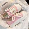 Ugly Cute Big Head Canvas Shoes Women's 2025 New Niche Original Design Sense Little White Shoes Milk Huhu Platform Casual Shoes