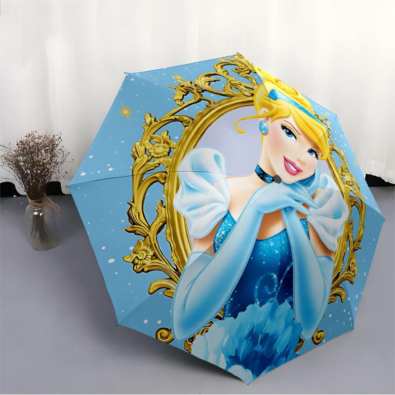 1pc Cinderella Automatic Folding Umbrella, 8-Rib Portable & Foldable Design, All-Season Use, Highqualityy0722050
