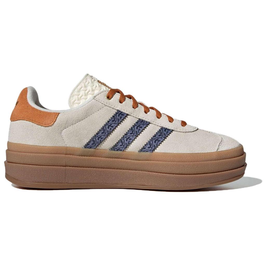 Adidas Gazelle Bold Cream Orb Violet Floral Women Sneakers Cream-White Night-Indigo JQ0955