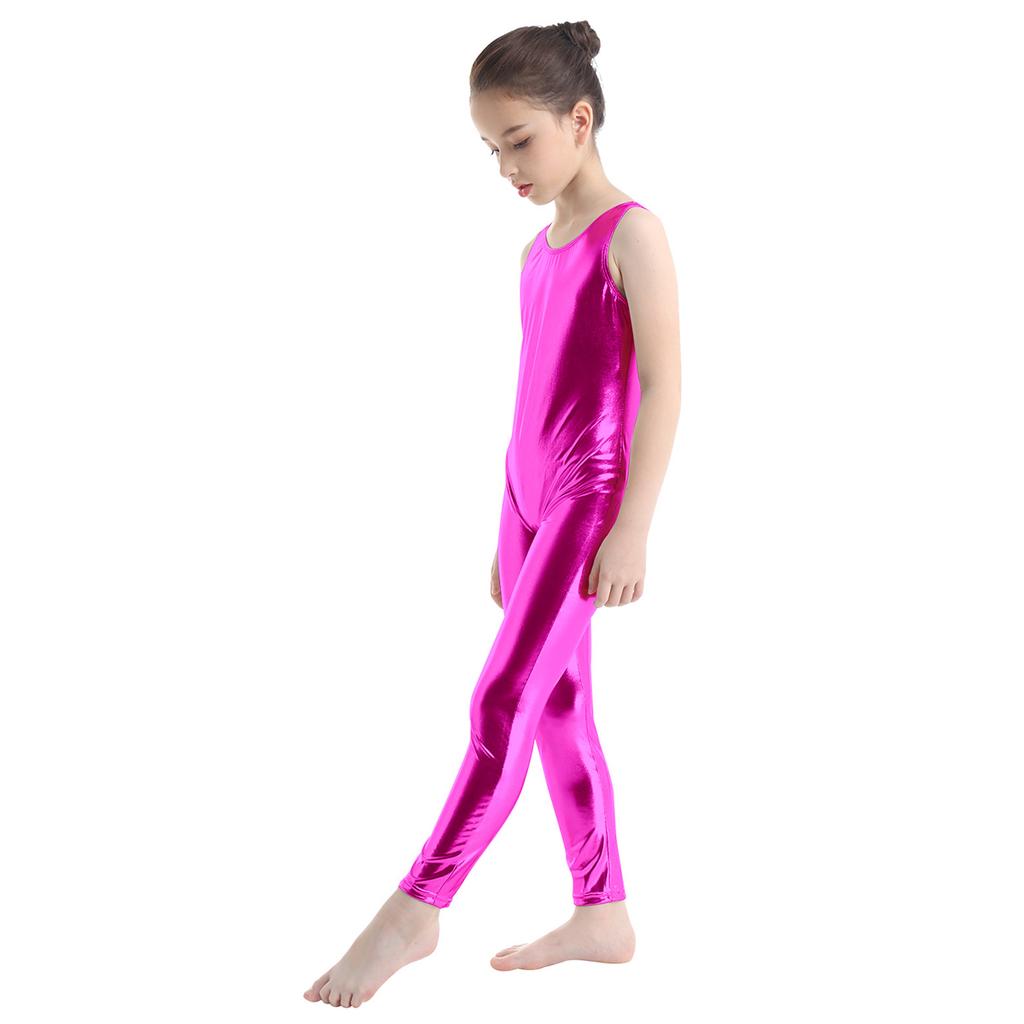 Kid Girls Ballet Dance Leotard Catsuit Gymnastics Full Body Jumpsuit Dancewear