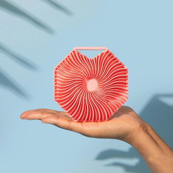 Щетка для душа Многоугольная мягкая кожа Отшелушивающий массаж головы Портативная эргономичная ручка Антисептическая щетка для тела Щетка для ванны и душа Скруббер