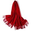 100 Pure Wool Scarves Women's Winter High-end Cashmere Oversized Shawl Gift