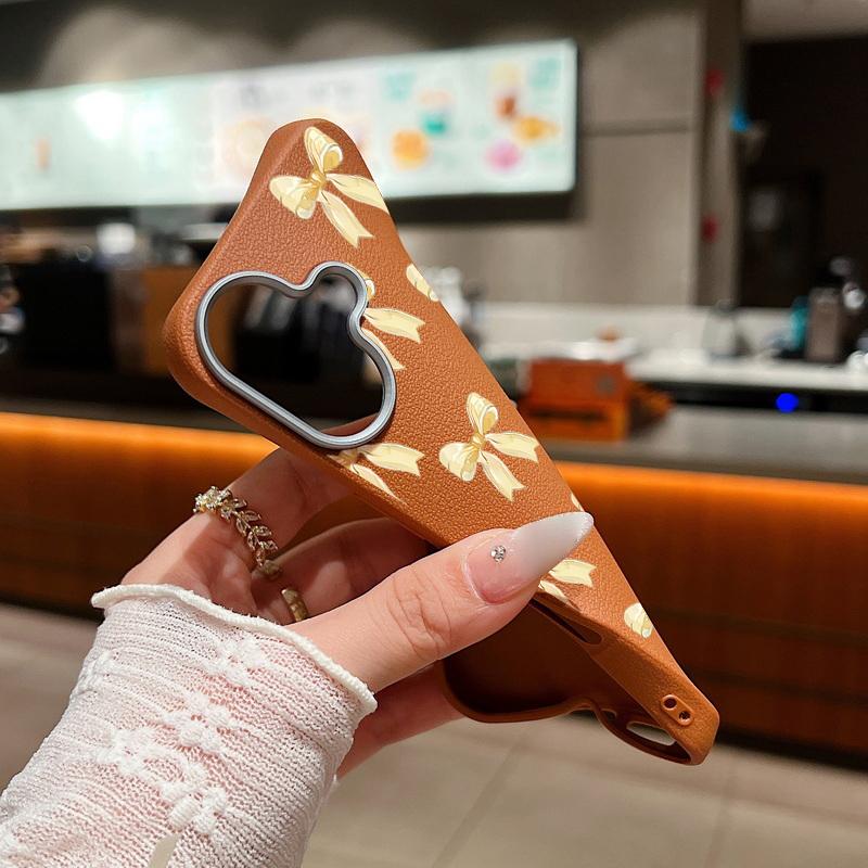 Чехол из матовой кожи TPU с принтом банта для iPhone 16 Pro Max 15 Plus 14 Pro 13 12 11, однотонный, тонкий, ударопрочный, мягкий чехол для телефона