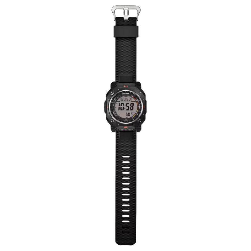 Casio Серия PRO TREK 100 метров водонепроницаемость отображение направления давления высоты температуры солнечная батарея Кварцевый ремешок из смолы мужские часы серый циферблат PRG-69-1