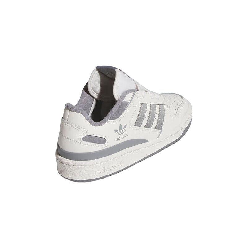 adidas Оригинальные низкие кеды FORUM для детей, скейтбординг, Белый/Серый, JI0405