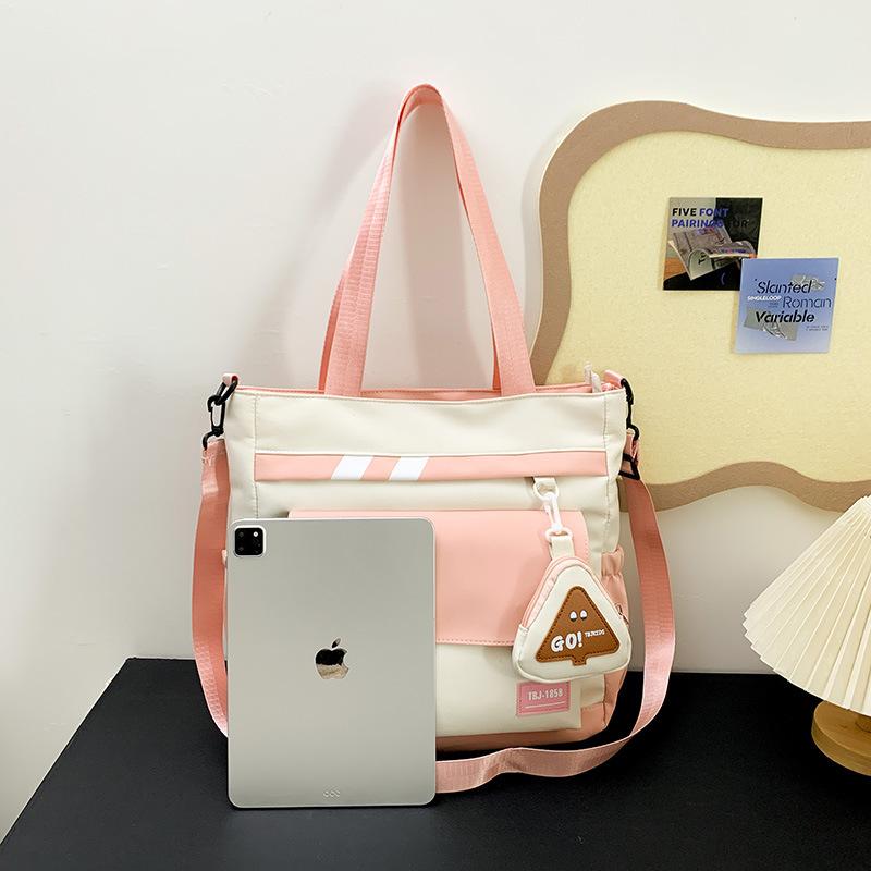 Contrasting Colors, Large-Capacity Commuting, Messenger Bags, Fashionable And Versatile High-Value Student Shoulder Bags