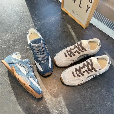 Туфли из натуральной кожи Forrest Gump женские 2025 весна новые женские спортивные туфли на плоской подошве ретро с увеличением роста немецкие тренировочные туфли мода