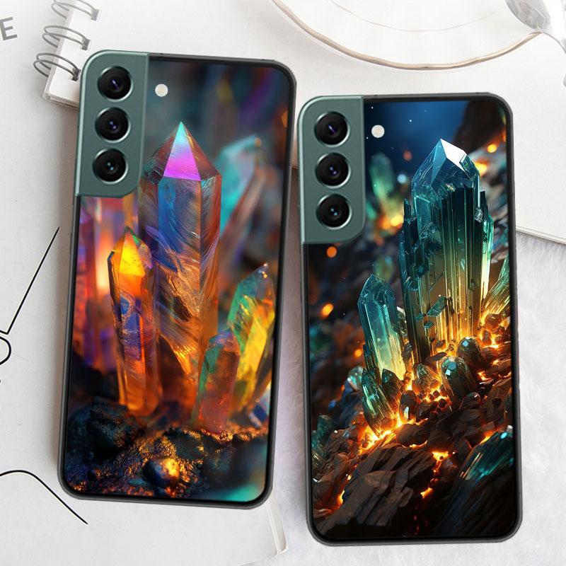 Чехол для телефона из натуральных хрустальных бриллиантов для Samsung Galaxy S22 S25 Ultra S21 S10 Plus S26 Edge S20 S23 S24 FE Силиконовый Мягкий