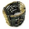 Les Trésors De Lily [N1771] - Fancy Bracelet 'Kilimanjaro' Gold Green